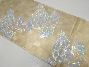 アンティーク　立花模様袋帯（材料）